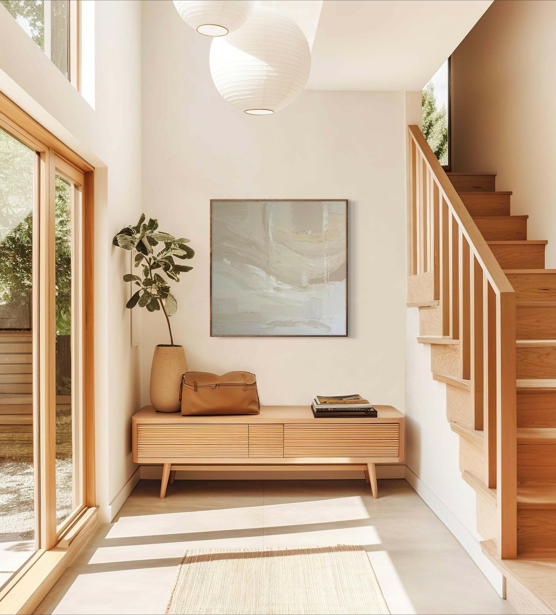 Abstract artwork titled 'Large Iced Regular,' inspired by the classic New England coffee order, with rich browns and smooth textures for a bold yet comforting aesthetic.