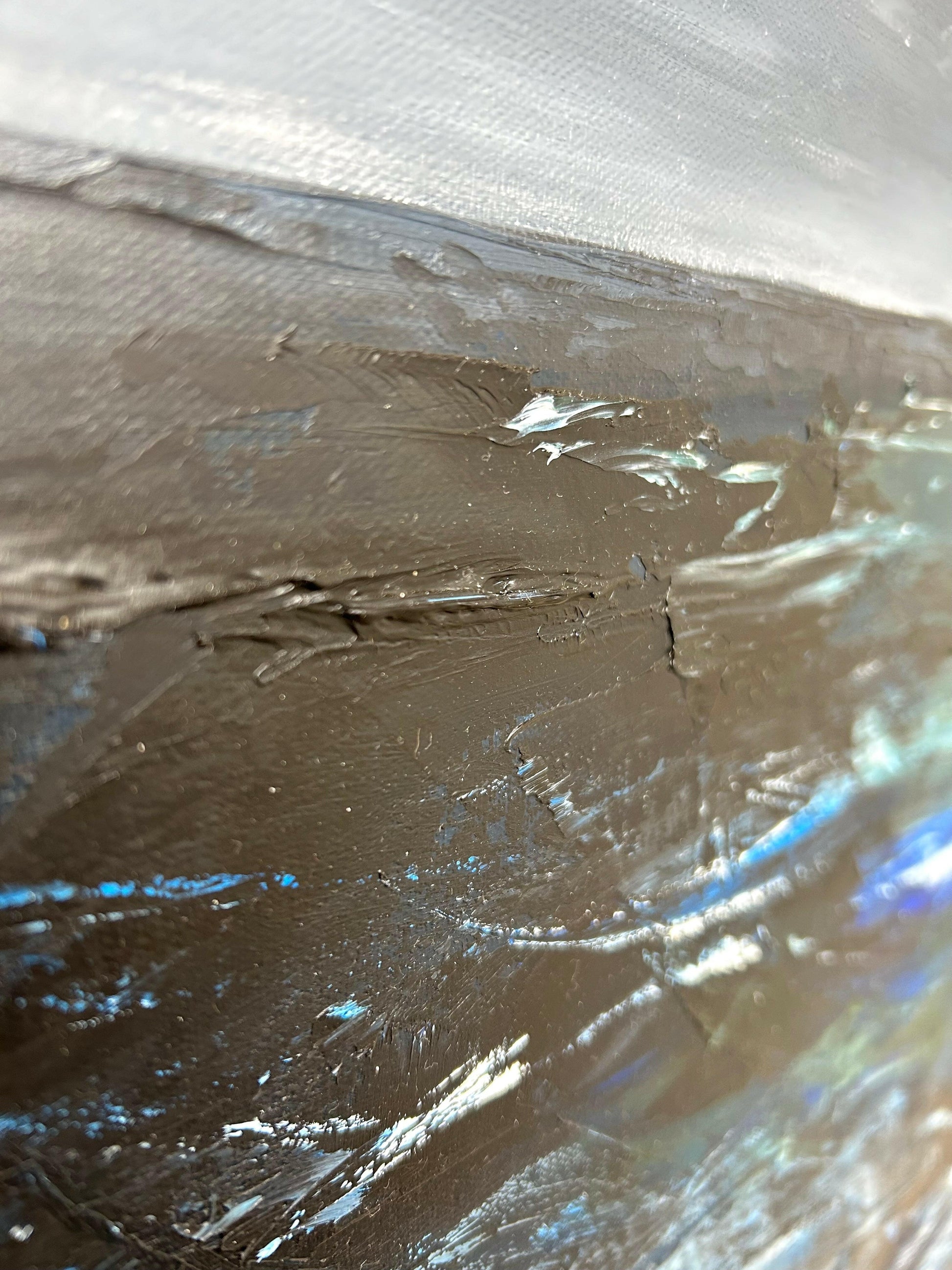 august, abstract art, close up of texture oil paint