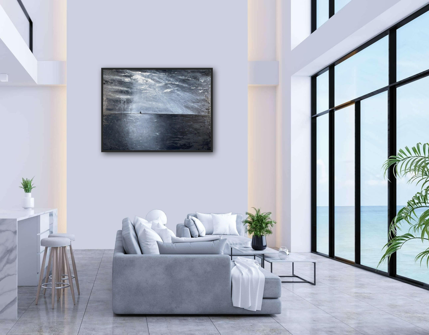 The Ocean Was Calling - Caroline Adrienne Art abstract art texture wall art white minimal art wall art wall decor home design home decor texture wall art fine art abstract white cream beige taupe oversized large wall art original art painting canvas painting handmade luxury high end hotel interior caroline adrienne art