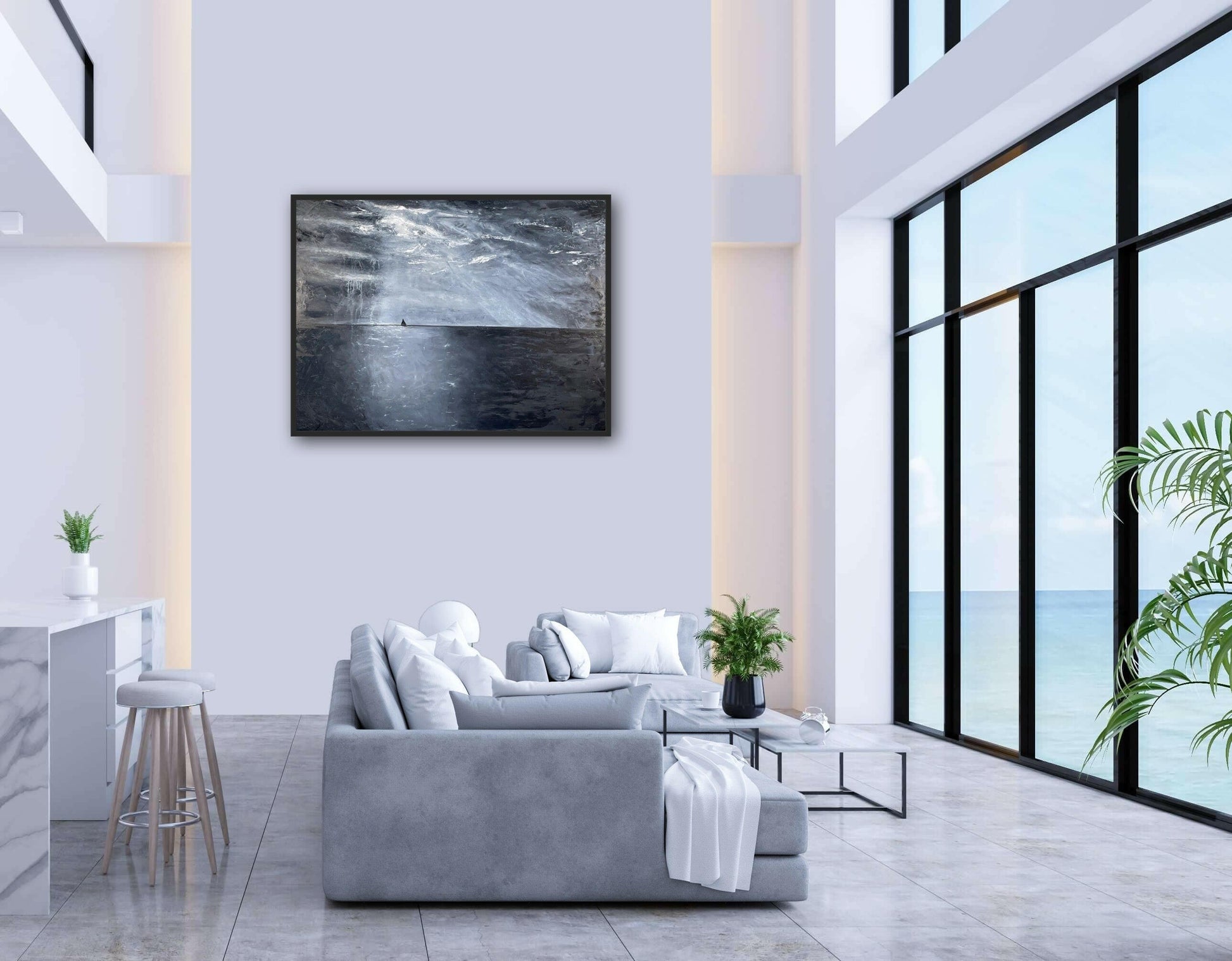 The Ocean Was Calling - Caroline Adrienne Art abstract art texture wall art white minimal art wall art wall decor home design home decor texture wall art fine art abstract white cream beige taupe oversized large wall art original art painting canvas painting handmade luxury high end hotel interior caroline adrienne art