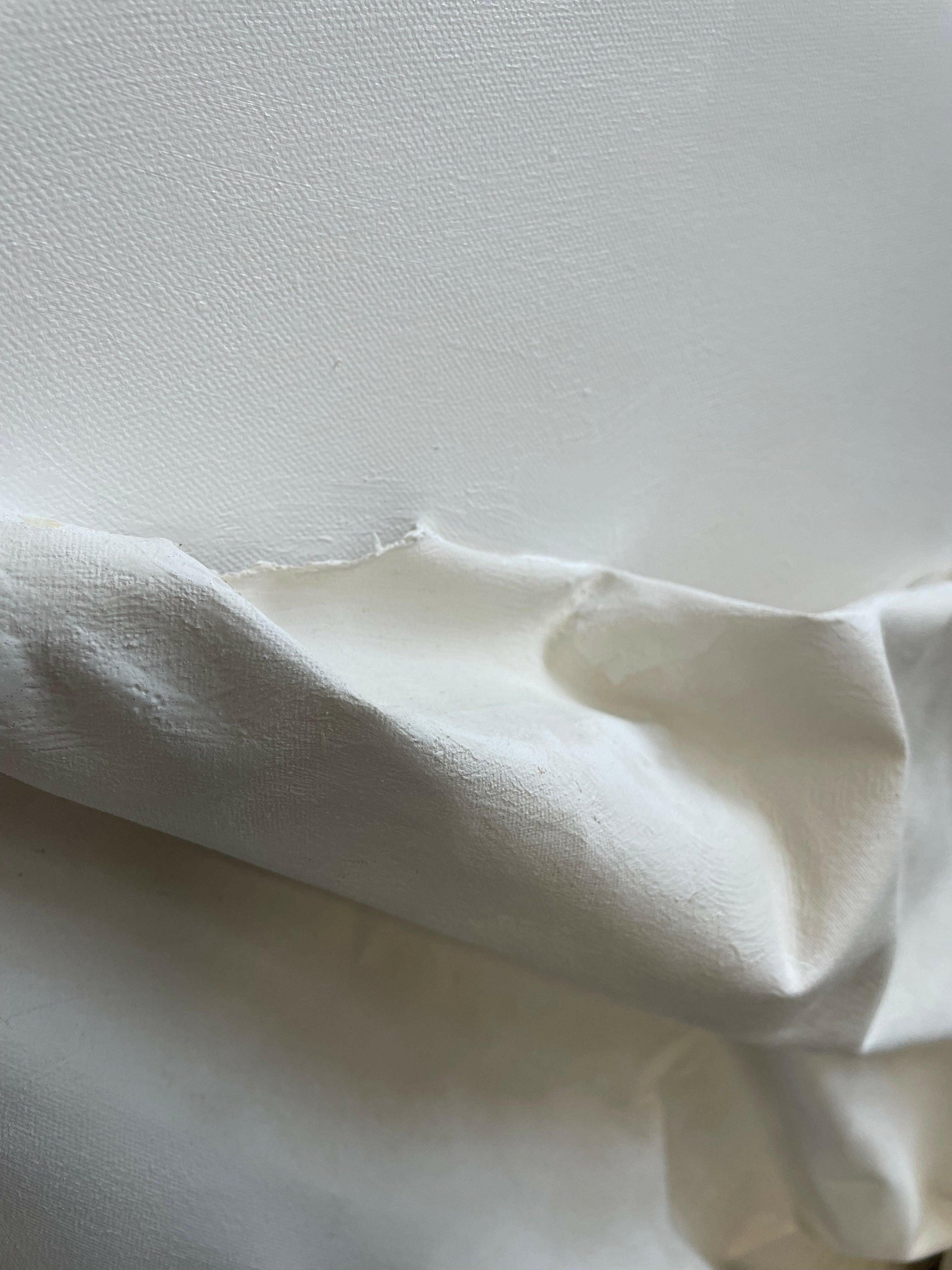 Exclusive 3D mixed media abstract art with neutral tones, combining plaster elements and luxurious texture for contemporary spaces.