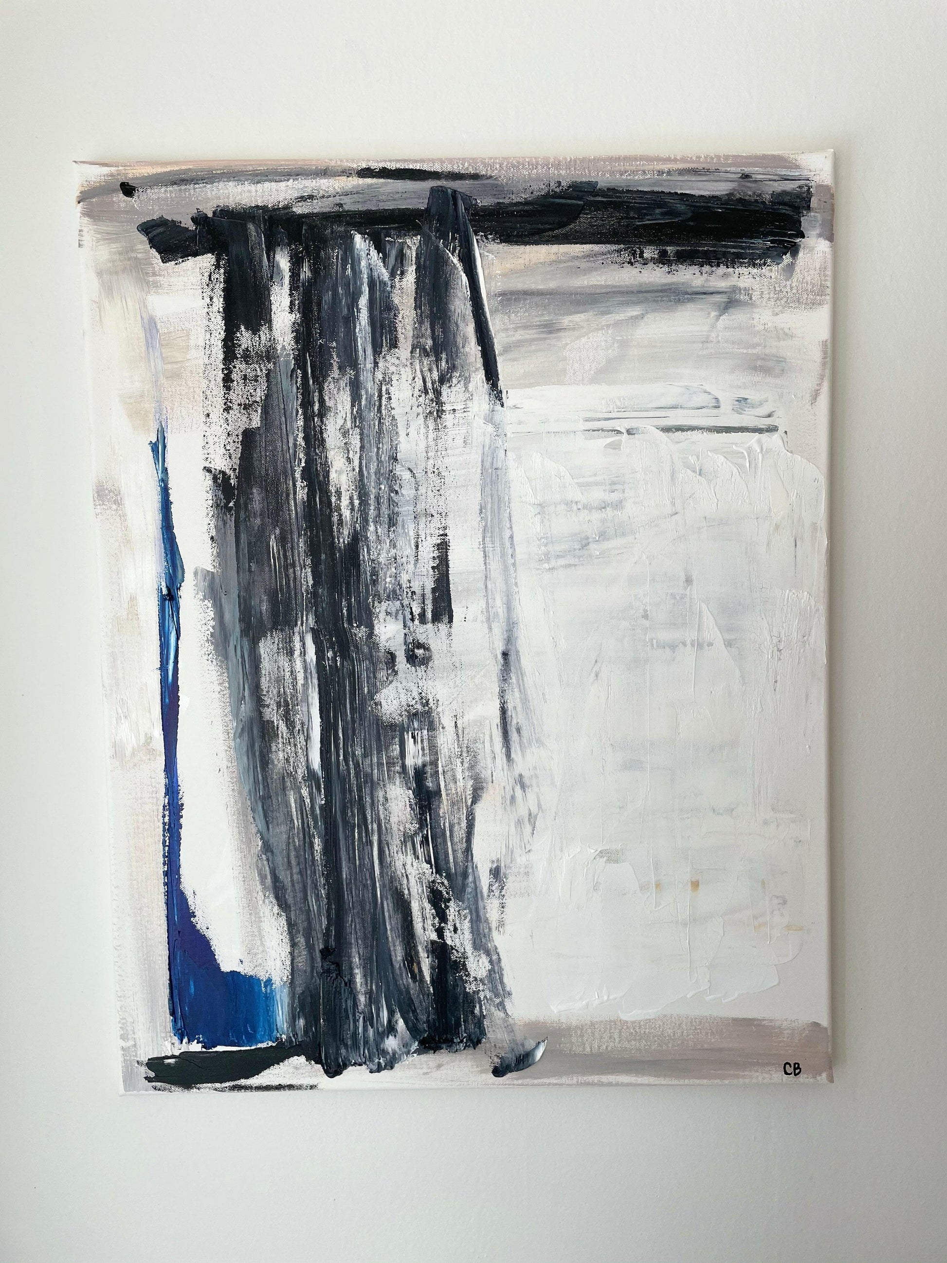 Hint of Blue - Caroline Adrienne Art abstract art texture wall art white minimal art wall art wall decor home design home decor texture wall art fine art abstract white cream beige taupe oversized large wall art original art painting canvas painting handmade luxury high end hotel interior caroline adrienne art