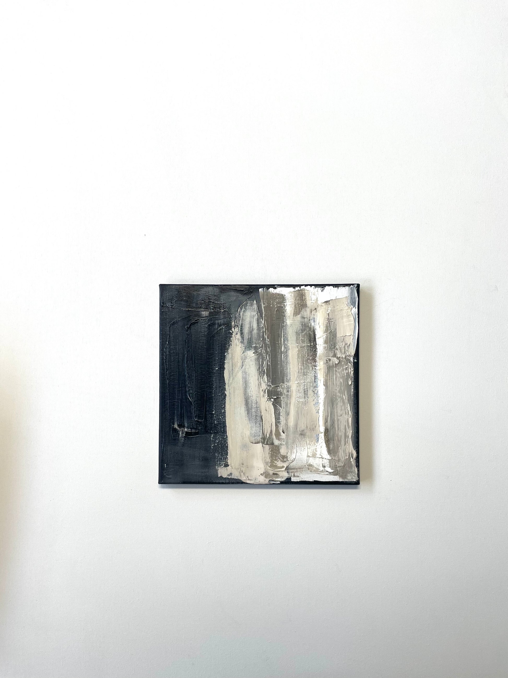 Abstract painting on a white wall