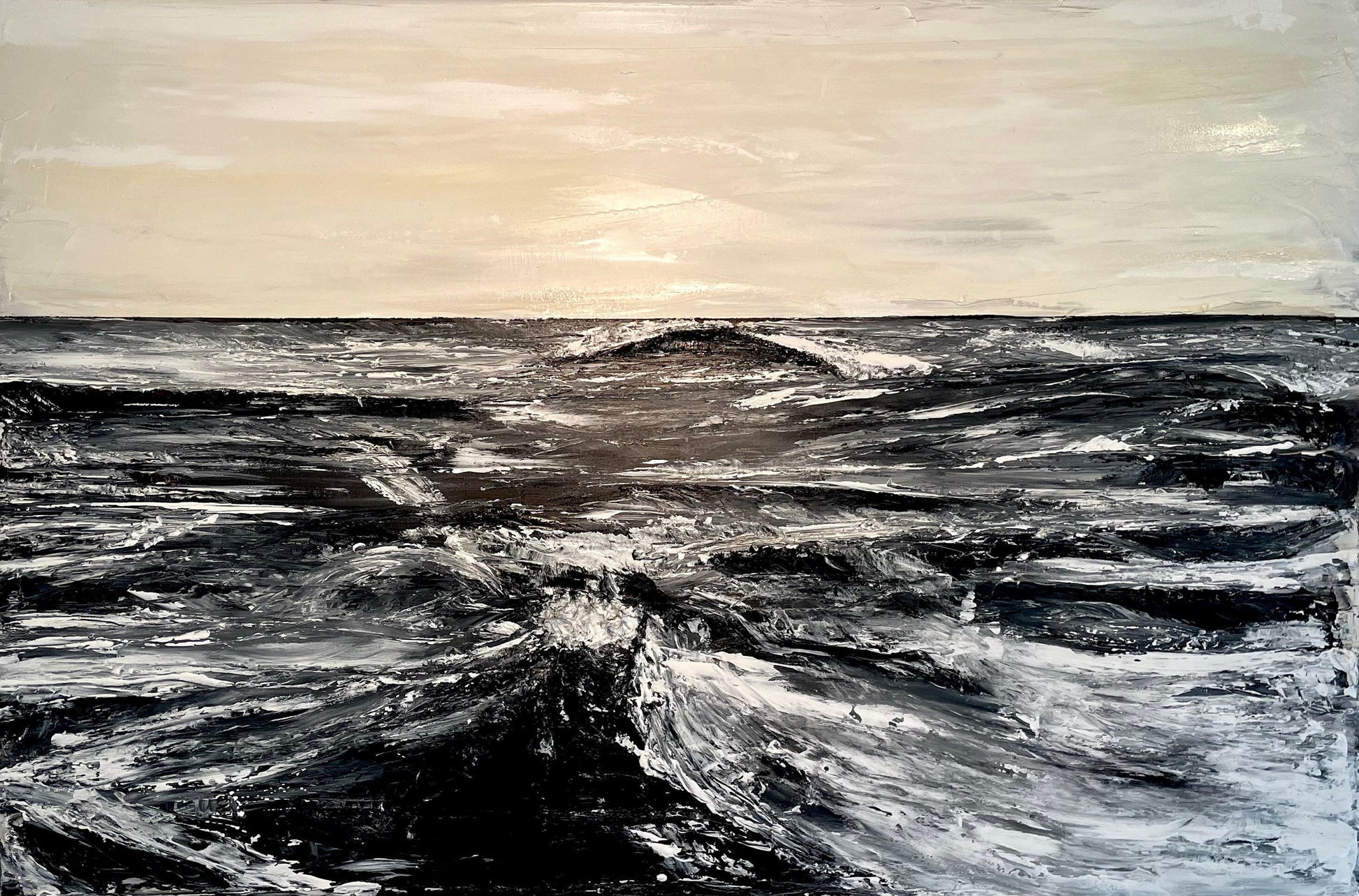 Rough Waters - Caroline Adrienne Art abstract art texture wall art white minimal art wall art wall decor home design home decor texture wall art fine art abstract white cream beige taupe oversized large wall art original art painting canvas painting handmade luxury high end hotel interior caroline adrienne art original oil painting on canvas