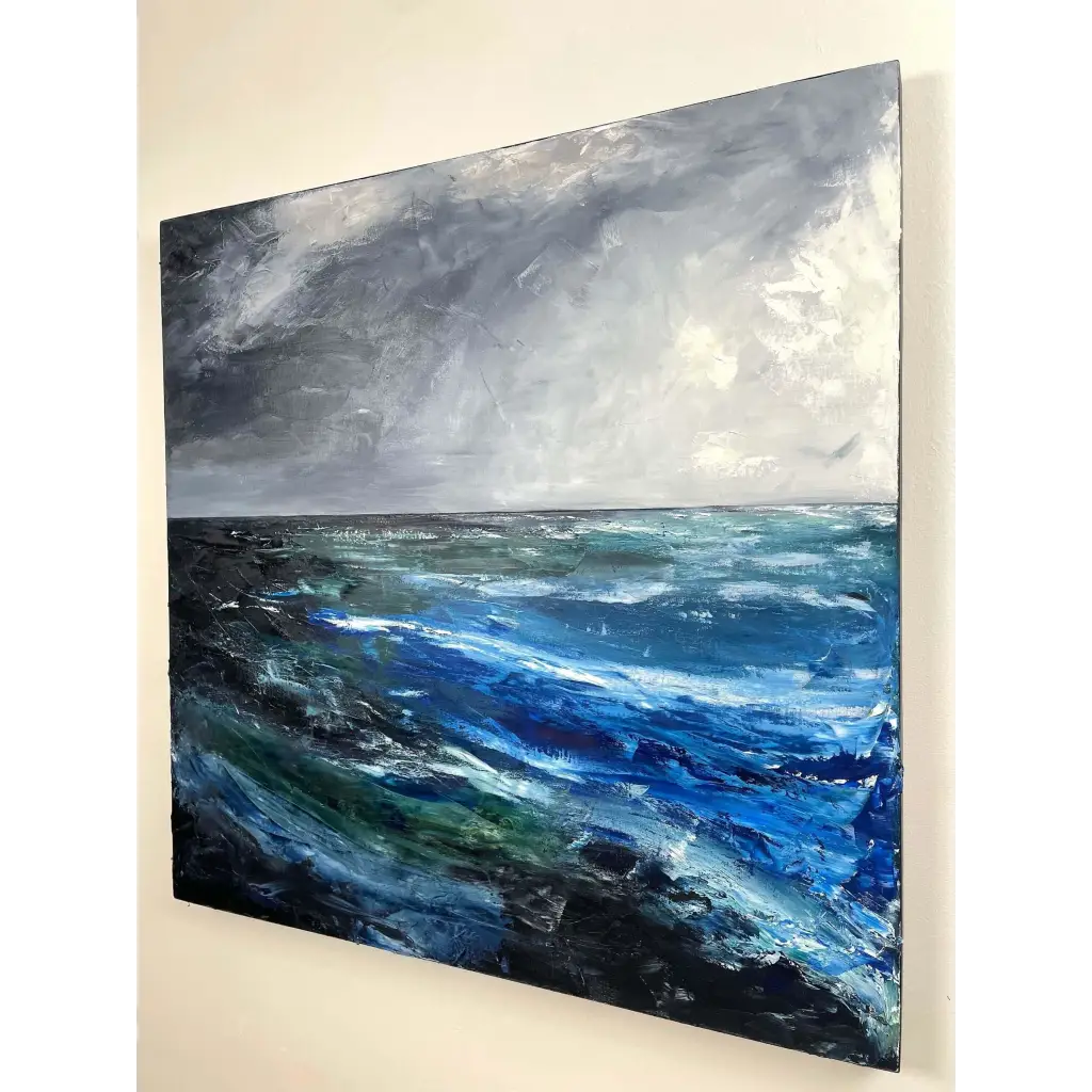 august, abstract wall art, side view of right side