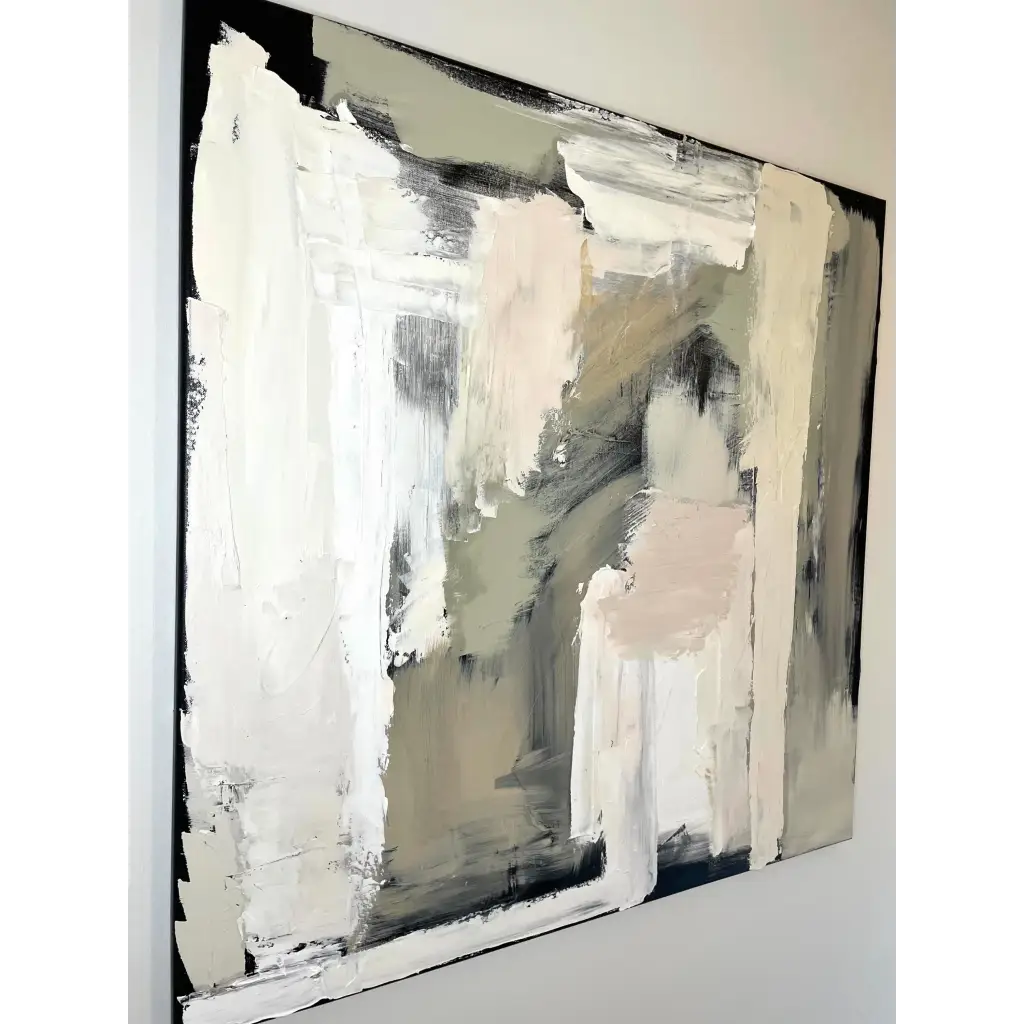 Clarity - Caroline Adrienne Art abstract art minimal art wall art wall decor home design home decor texture wall art fine art abstract white cream beige taupe oversized large wall art original art painting canvas painting handmade luxury high end hotel interior caroline adrienne art