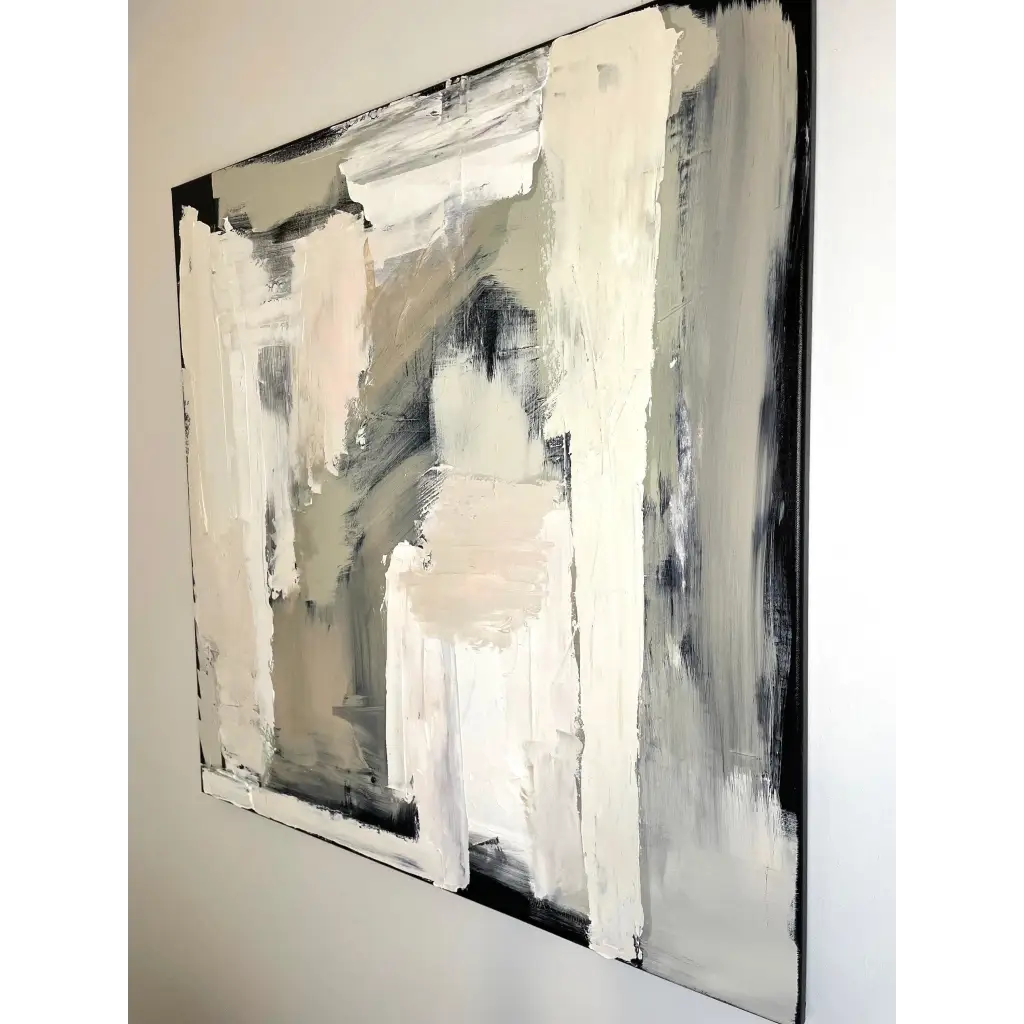 Clarity - Caroline Adrienne Art abstract art minimal art wall art wall decor home design home decor texture wall art fine art abstract white cream beige taupe oversized large wall art original art painting canvas painting handmade luxury high end hotel interior caroline adrienne art