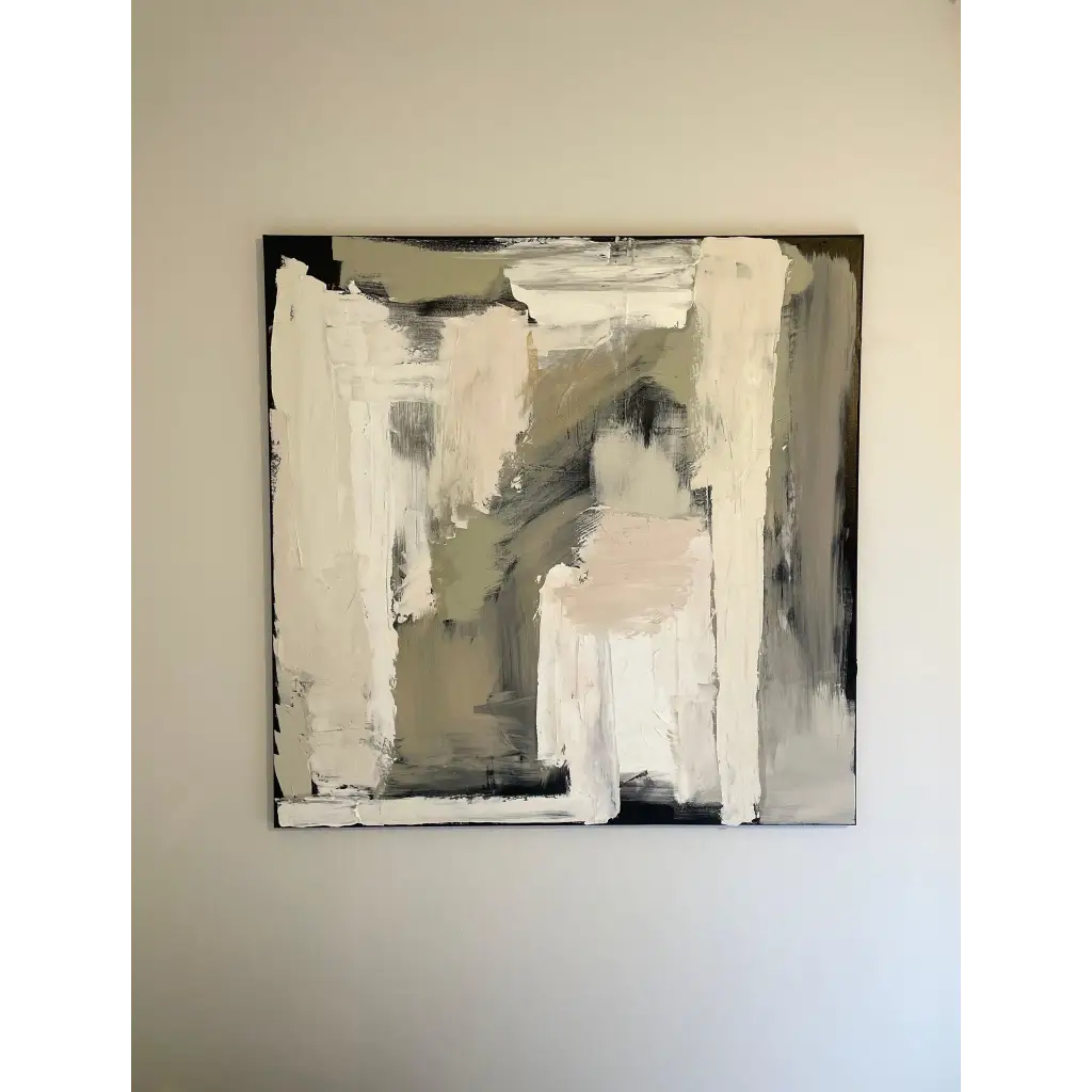 Clarity - Caroline Adrienne Art abstract art minimal art wall art wall decor home design home decor texture wall art fine art abstract white cream beige taupe oversized large wall art original art painting canvas painting handmade luxury high end hotel interior caroline adrienne art