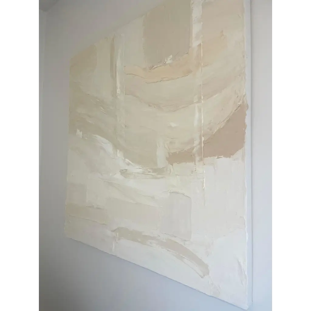 Large Iced Regular - Caroline Adrienne Art abstract art fine art texture wall art minimal abstract local art boston cape cod new england painting abstract painting caroline adrienne art abstract art texture wall art white minimal art wall art wall decor home design home decor texture wall art fine art abstract white cream beige taupe oversized large wall art original art painting canvas painting handmade luxury high end hotel interior caroline adrienne art
