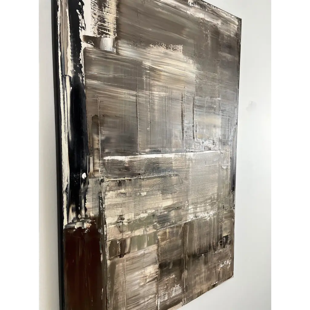 Ralph Lauren Brown - Caroline Adrienne Art abstract art texture wall art white minimal art wall art wall decor home design home decor texture wall art fine art abstract white cream beige taupe oversized large wall art original art painting canvas painting handmade luxury high end hotel interior caroline adrienne art ralph lauren brown original oil painting on canvas