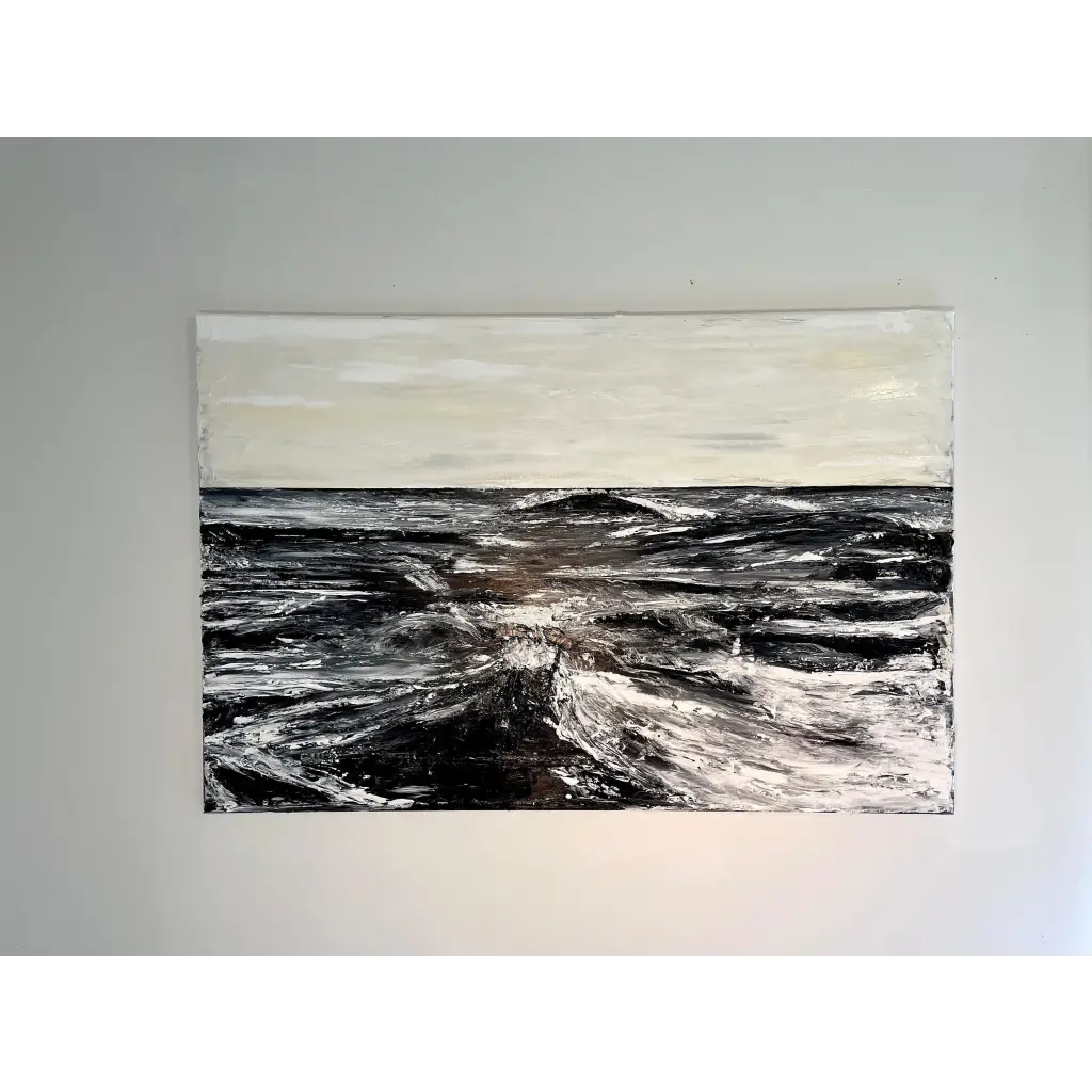 Rough Waters - Caroline Adrienne Art abstract art texture wall art white minimal art wall art wall decor home design home decor texture wall art fine art abstract white cream beige taupe oversized large wall art original art painting canvas painting handmade luxury high end hotel interior caroline adrienne art original oil painting on canvas