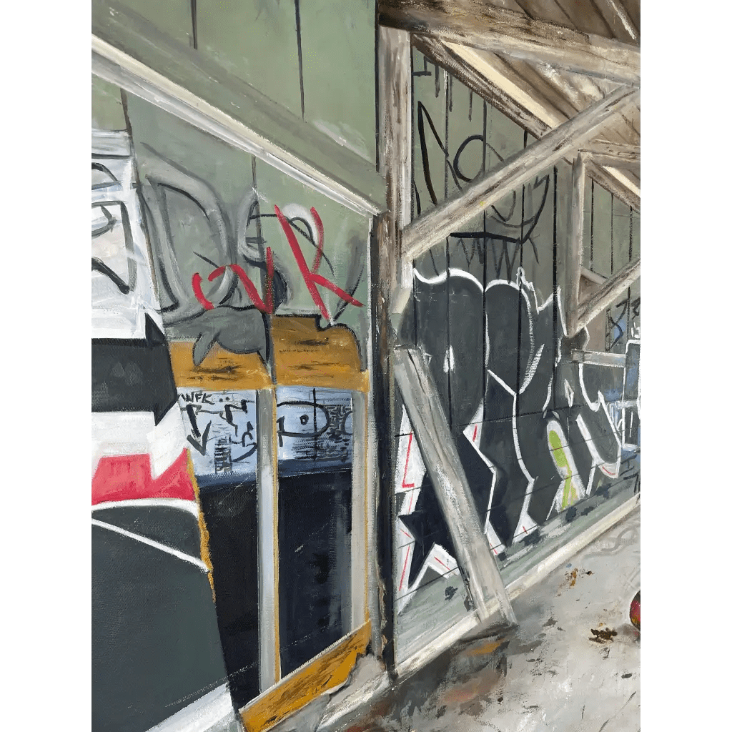 The Old Train Station - Caroline Adrienne Art abstract art texture wall art white minimal art wall art wall decor home design home decor texture wall art fine art abstract white cream beige taupe oversized large wall art original art painting canvas painting handmade luxury high end hotel interior caroline adrienne art architecture design original oil painting canvas