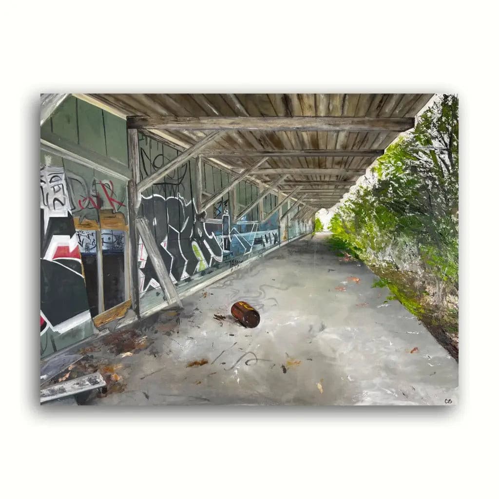 The Old Train Station - Caroline Adrienne Art abstract art texture wall art white minimal art wall art wall decor home design home decor texture wall art fine art abstract white cream beige taupe oversized large wall art original art painting canvas painting handmade luxury high end hotel interior caroline adrienne art architecture design original oil painting canvas