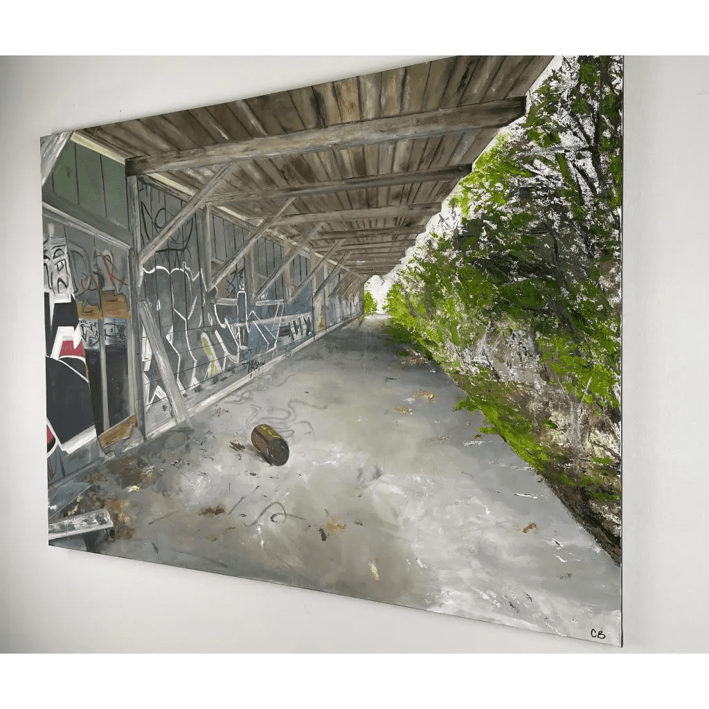 The Old Train Station - Caroline Adrienne Art abstract art texture wall art white minimal art wall art wall decor home design home decor texture wall art fine art abstract white cream beige taupe oversized large wall art original art painting canvas painting handmade luxury high end hotel interior caroline adrienne art architecture design original oil painting canvas