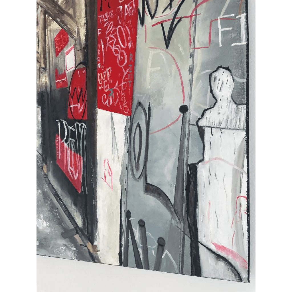 Tunnel Vision - Caroline Adrienne Art abstract art texture wall art white minimal art wall art wall decor home design home decor texture wall art fine art abstract white cream beige taupe oversized large wall art original art painting canvas painting handmade luxury high end hotel interior caroline adrienne art original oil painting canvas architecture design