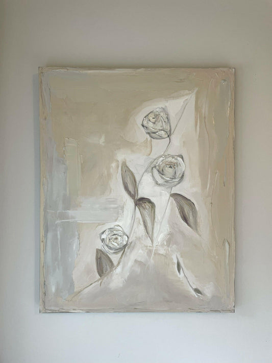 Irish Rose - Caroline Adrienne Art abstract art texture wall art white minimal art wall art wall decor home design home decor texture wall art fine art abstract white cream beige taupe oversized large wall art original art painting canvas painting handmade luxury high end hotel interior caroline adrienne art