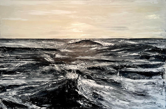 Rough Waters - Caroline Adrienne Art abstract art texture wall art white minimal art wall art wall decor home design home decor texture wall art fine art abstract white cream beige taupe oversized large wall art original art painting canvas painting handmade luxury high end hotel interior caroline adrienne art original oil painting on canvas