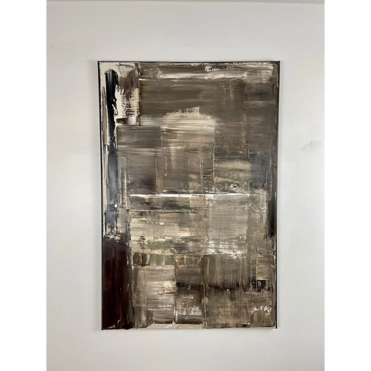 Ralph Lauren Brown - Caroline Adrienne Art abstract art texture wall art white minimal art wall art wall decor home design home decor texture wall art fine art abstract white cream beige taupe oversized large wall art original art painting canvas painting handmade luxury high end hotel interior caroline adrienne art ralph lauren brown original oil painting on canvas