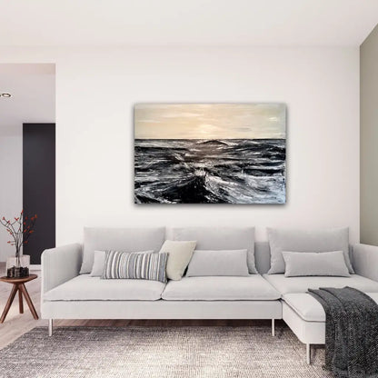 Rough Waters - Caroline Adrienne Art abstract art texture wall art white minimal art wall art wall decor home design home decor texture wall art fine art abstract white cream beige taupe oversized large wall art original art painting canvas painting handmade luxury high end hotel interior caroline adrienne art original oil painting on canvas
